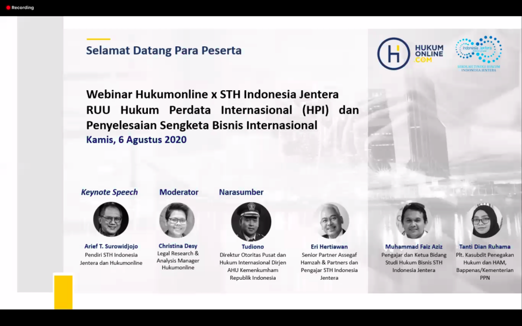 RUU HPI dan Penyelesaian Sengketa Bisnis Internasional