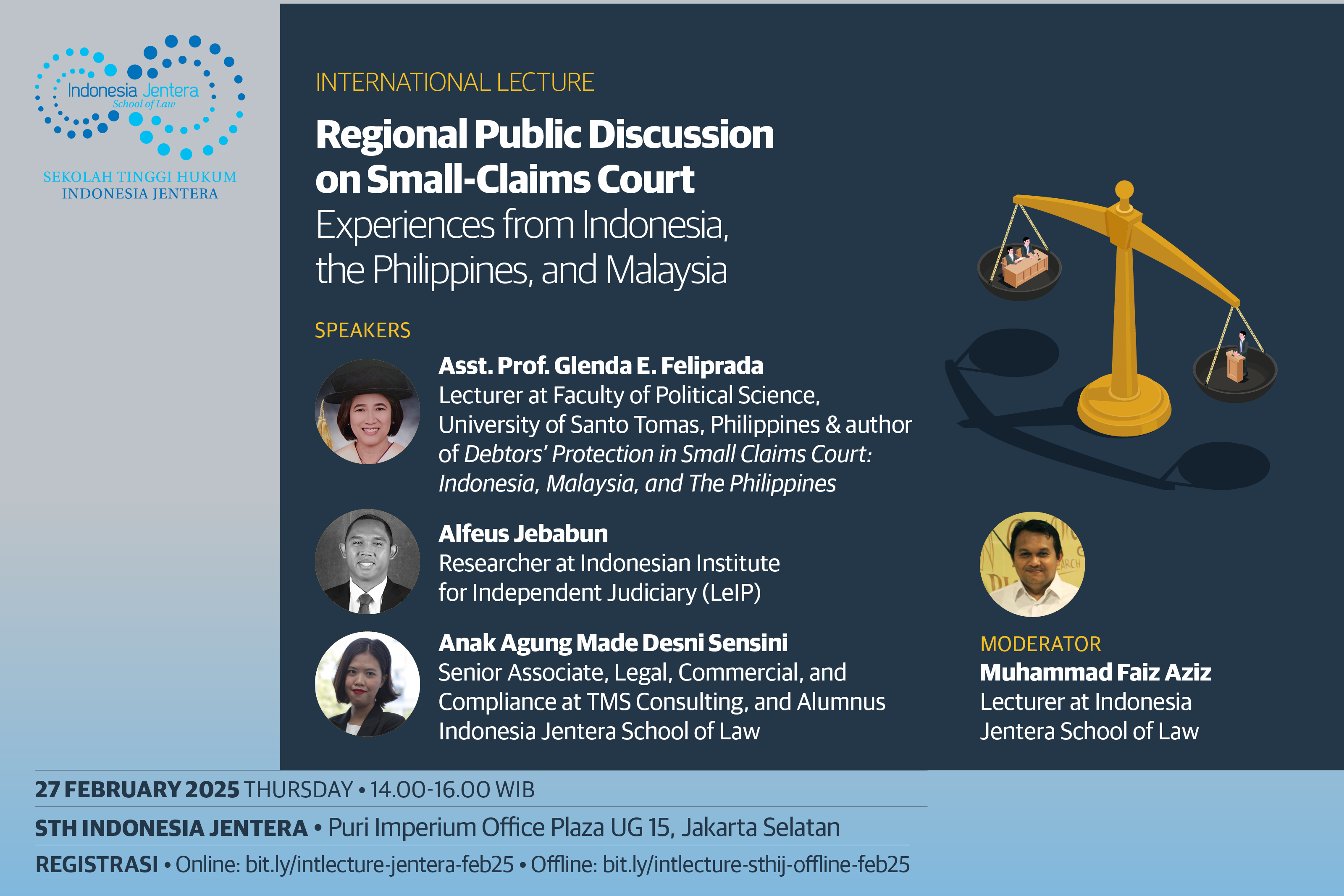 International Lecture Regional Public Discussion on Small-Claims Court: Experiences from Indonesia, the Philippines, and Malaysia