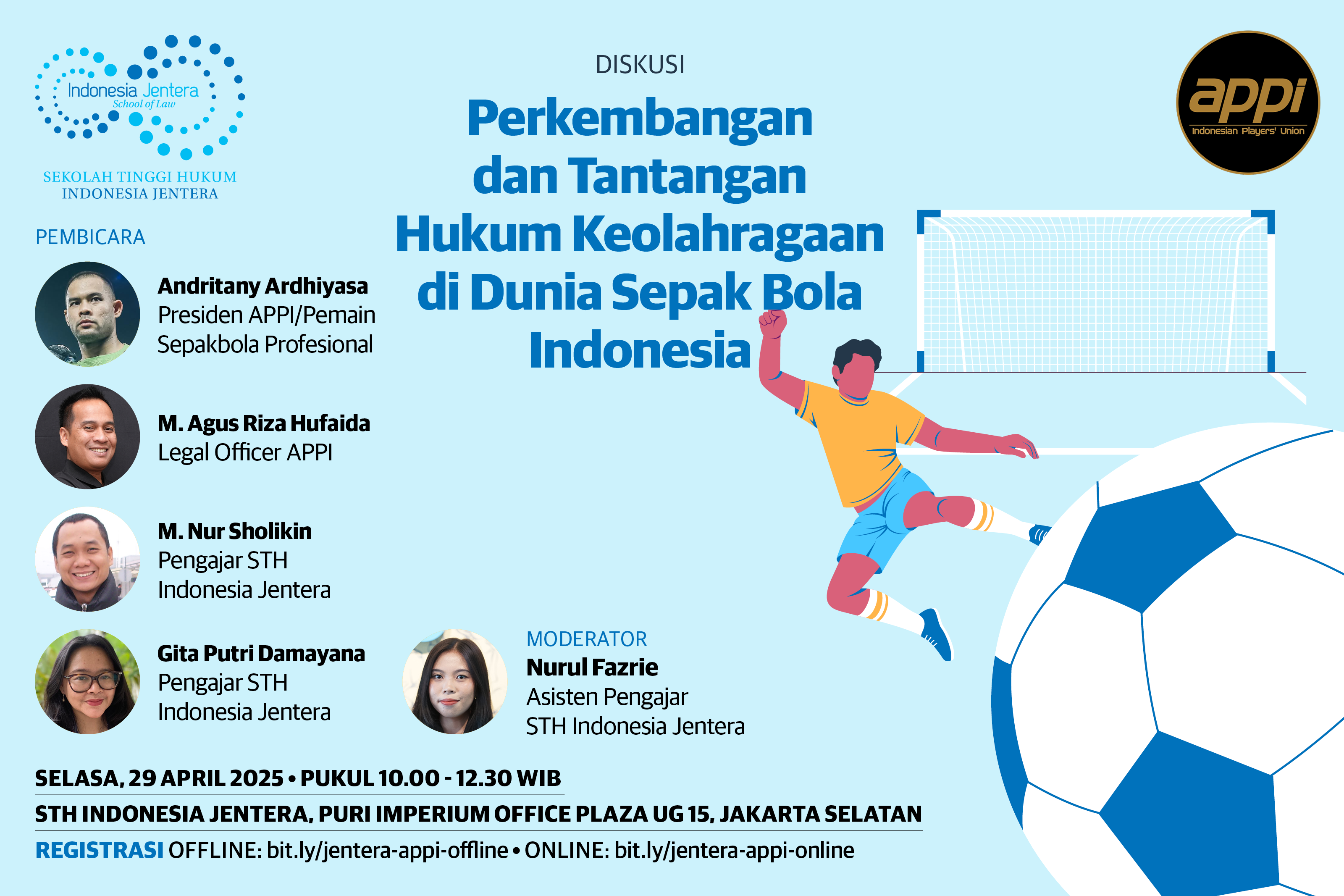 Diskusi Perkembangan dan Tantangan Hukum Keolahragaan di Dunia Sepak Bola Indonesia